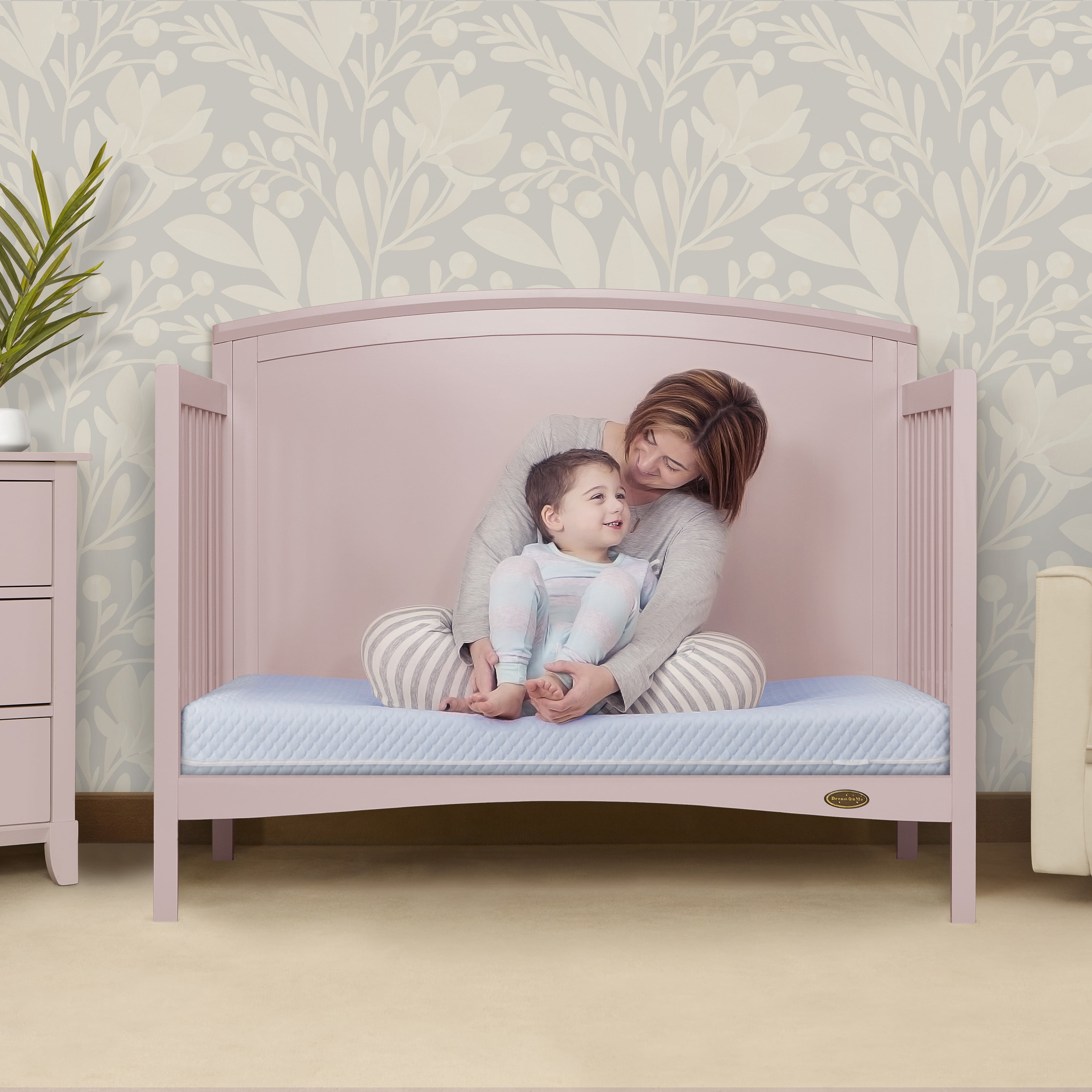 evolur Sleep Comfort Balance Plus with Antimicrobial Copper Fiber Crib & Toddler Foam Mattress