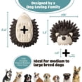 thumbnail image 5 of BellaBoo Pets Interactive Dog Toy for Strong Chewers - Freddy The Hedgehog All-in-One Treat Ball + Food Dispensing Slow Feeder Dog IQ Puzzle + Dental Chew Toy for Medium and Large Breed Dogs (Pink), 5 of 7