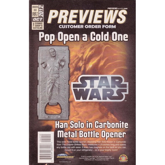 Previews Customer Order Form #289 VF ; Diamond Comic Book