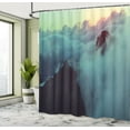 thumbnail image 5 of Ambesonne Nature Shower Curtain, Sunset View on Hills, 69"Wx84"L, Blue Brown, 5 of 5