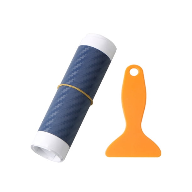 Riwesomey Protector de borde de parachoques trasero para coche, pegatina protectora para maletero, pegatina autoadhesiva con raspador, accesorios Ventana automotriz Azul