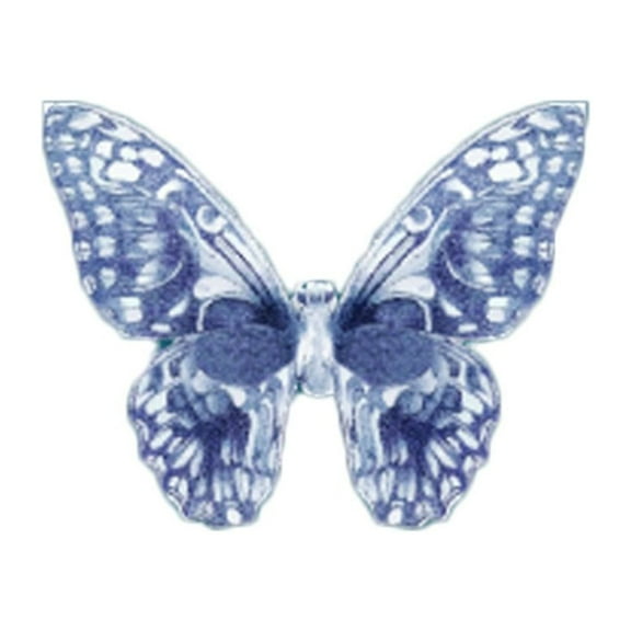 Crystal Candy Delft Blue Edible Butterflies - Pack of 22