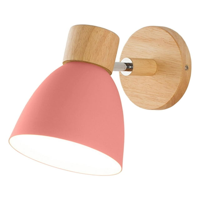 Modern Minimalist Wall E27 Creative Macaron Bedside Lamp Pink