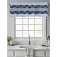 thumbnail image 3 of Curtain Valance for Windows,Grey Navy Blue Lattice Geometric Stripe Kitchen Valances Rod Pocket Short Curtains,Medieval Style Abstract Art Window Treatment Panel for Bedroom Bathroom 60"x18", 3 of 7