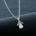 thumbnail image 3 of Diamond Pendant Necklace For Women | 5 Carat IGI Certified Pear Shape Lab Grown Diamond | Priscilla Slider Lab Diamond Pendant Necklace 14K White Gold | FG-VS1-VS2 Quality | Friendly Diamonds, 3 of 6