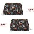 thumbnail image 3 of Naloa Fox In The Forest Leather Makeup Bag for Purse Travel, Portable Small Cosmetic Organizer for Women and Girls, Make up Bag with Zipper, 3 of 8