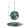 thumbnail image 4 of Adorno navideño colgante de Feliz Navidad para árbol de Navidad - Decoraciones colgantes de cerámica para fiestas - Ideas para regalar adornos navideños, 4 of 8