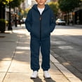 thumbnail image 4 of ITSAME Boys Outfit 2-Piece Zip Up Hooded Sweatshirt and Jogger Pants Casual Athletic Set Size 4T, 4 of 9