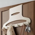 thumbnail image 2 of Over-the-Door Hanger Organizer,No-Drill Over-the-Door Hanger Rack, Durable Space-Saving Over Door Hooks for Bedroom Kitchen Bathroom for Hanging Coat Hat Scarf Towels Brushes, 1Pc(Silver1,16.5x10.6"), 2 of 8