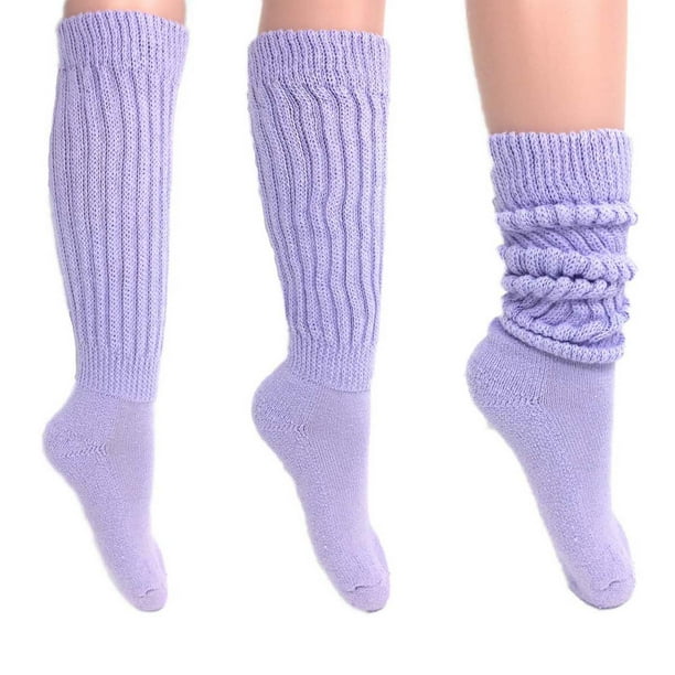 Aws American Made Womens Heavy Slouch Socks Lilac Size 9 To 11 3 Pairs Walmart Com Walmart Com