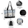 thumbnail image 2 of FORMRS Canvas Laptop Tote Bag for Women with 15.6" Computer Compartments Shoulder Handbag, Light Blue Mountain, 2 of 7