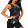 thumbnail image 2 of Fotbe Red And Green Carnation Blusas Sin Mangas para Mujer – Estilo Casual, Corte Suelto, Slim-Fit, Cuello Redondo Deportivo, Tops de Verano para Gimnasio y Yoga-X-Large, 2 of 7