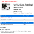 thumbnail image 2 of Front Left Brake Hose - Compatible with 1983 - 1991 Chevy S10 Blazer 4WD 1984 1985 1986 1987 1988 1989 1990, 2 of 2