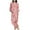 Pink, variant on Women Fuzzy Pajama Set Pullover Strawberry Print Cute Long Sleeve Long Leg Thickened Cozy Soft House Leisure Wear Casual Warm Winter Flannel Top and Pants Set Blue
