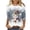 Multicolor#3, variant on Fengactive Womens Christmas Print T Shirt 3/4 Sleeve Crew Neck Top Casual Loose Fit Holiday Tee