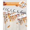 thumbnail image 5 of Fall Shower Curtain White Pumpkins Bathroom Curtains with Hooks, Waterproof Fabric Flowers Autumn Maple Leaves Linen Thanksgiving Bath Shower Curtains Set for Bathroom Bathtubs Decor 72x72 Inch, 5 of 7