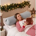 thumbnail image 4 of PONPRNGY 39" Long Bolster Pillow, Cotton Round Body Pillow Soft Cylinder Roll Pillow with Removable Washable Cover, 4 of 6