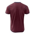 thumbnail image 6 of AHTJRT Men's Classic Short Sleeve Lightweight Button Cotton Henley Casual T-Shirt Top Wine 2XL, 6 of 6