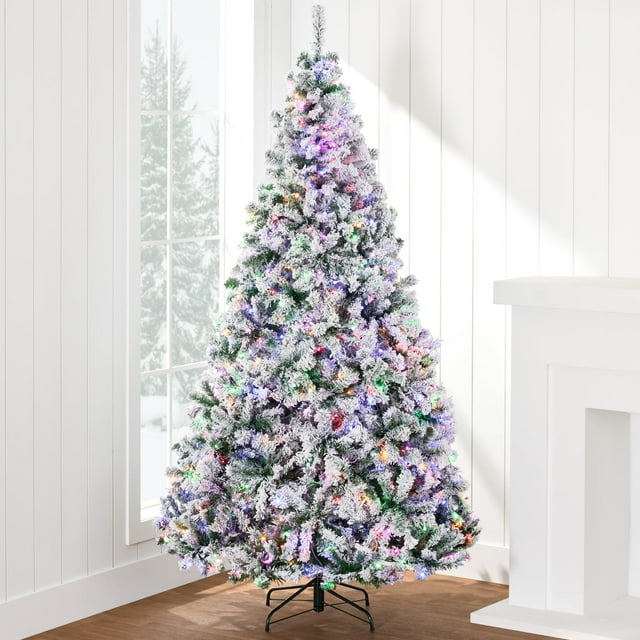 Árbol de Navidad Best Choice Products 6 pies CUBIERTO de nieve