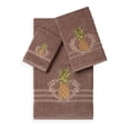 thumbnail image 5 of Authentic Hotel and Spa  Turkish Cotton Pineapple Embroidered 3 piece Towel Set Grey, 5 of 5