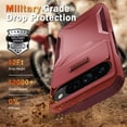 thumbnail image 3 of KOMI for Google Pixel 9/9 Pro Case with 1 Screen Protector, Built-in Slide Camera Cover, Military Grade Drop Protection, Heavy Duty Rugged Shockproof Protective Phone Cover, Red, 3 of 5