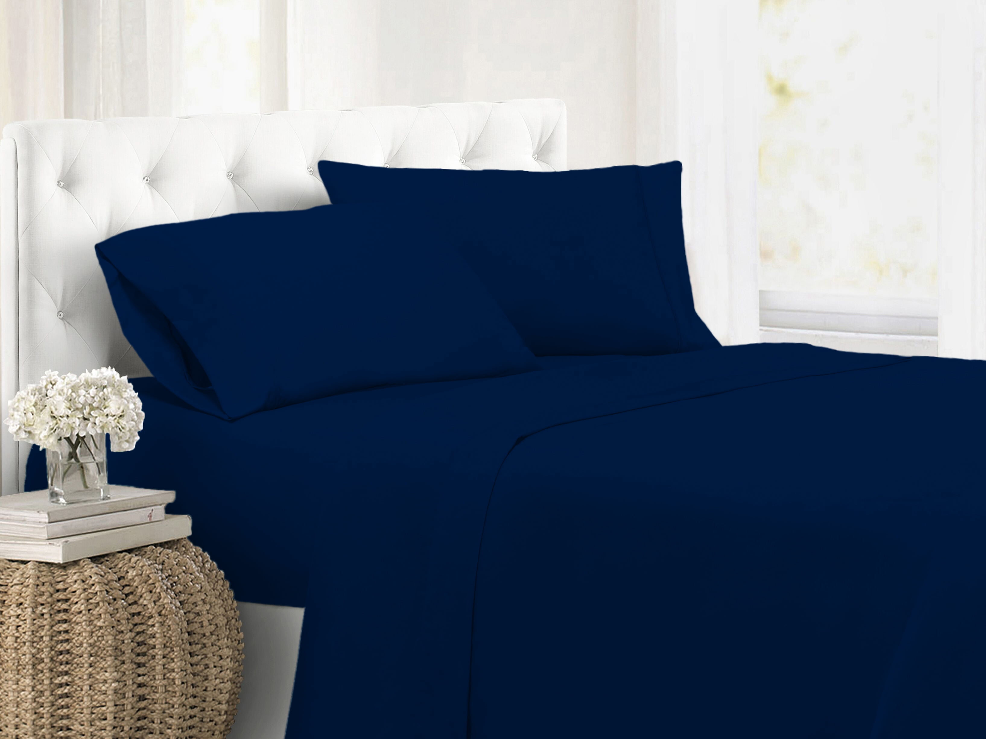 Unique Home Solid Clearance Bed Sheets 1800 Series Brushed Microfiber