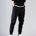 thumbnail image 6 of Pants Solid Color Thin Male Men Beam Feet Cargo Pants for Daily Life, 6 of 8