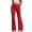 Red #001, variant on Women's Drawstring Waist Bell Bottom Flare Leg Sweatpants Sports Causal Pants Sky Blue L
