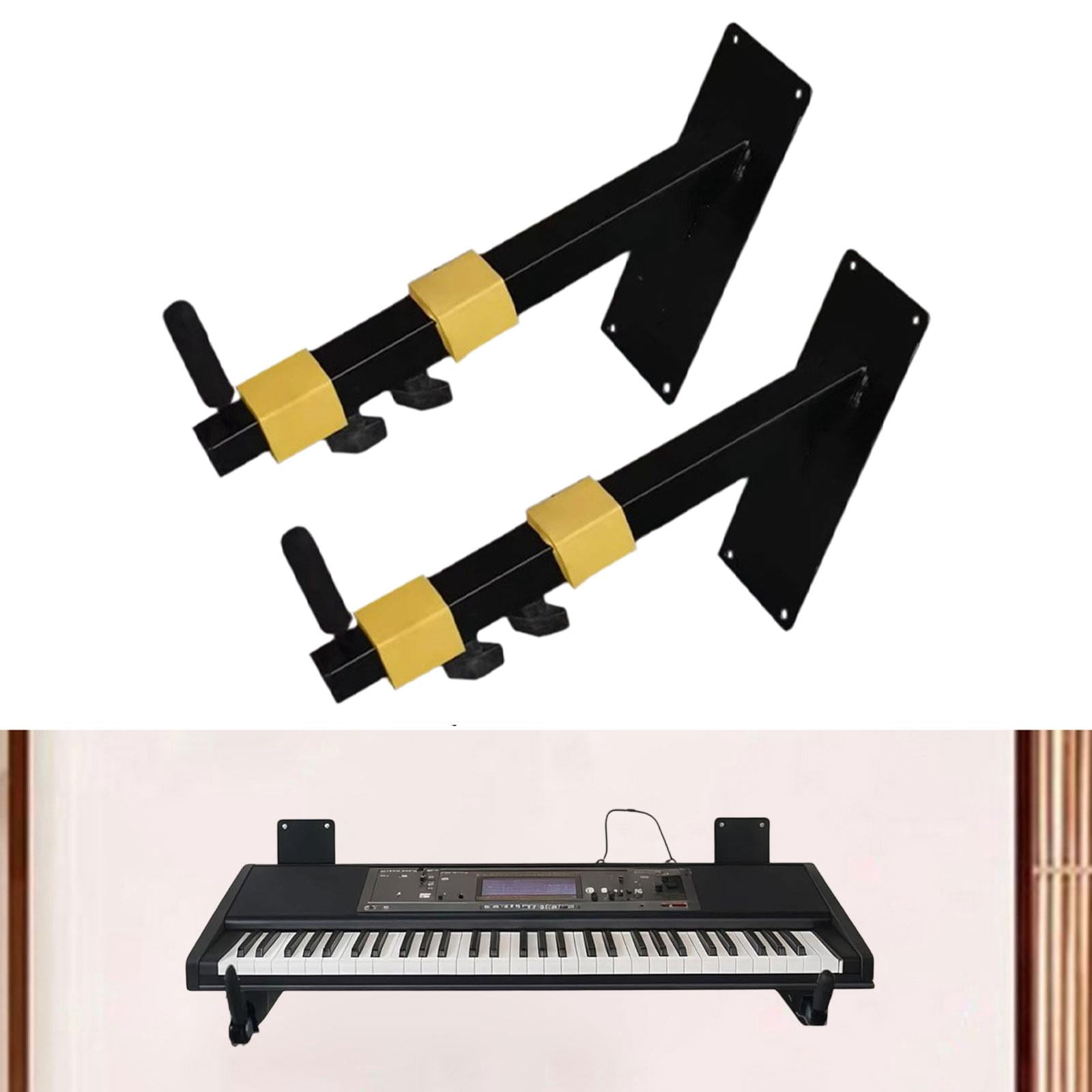 LeeQinersw 1 Pair Wall Mount Electronic Keyboard Rack Durability Practical Space Saving