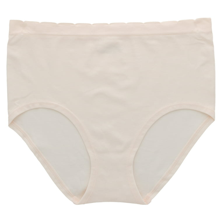 Delta Burke Intimates Women's Plus Size Microfiber Hi-Rise Brief Panties -  5 Pack - Black, Grey, & Pink Neutrals - Large 