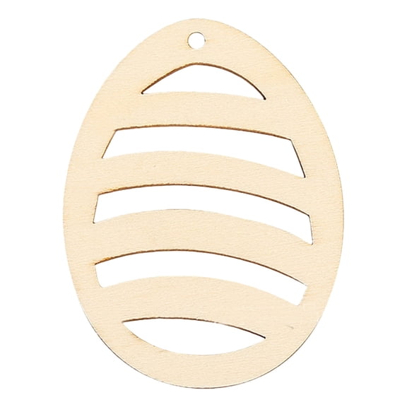 1PCS Wooden Easter Ornaments to Paint, DIY Blank Unfinished Wood Egg Cutouts Ornament for Crafts Hanging Decorations, Egg Rabbit Bunny Butterfly Flower Happy Easter