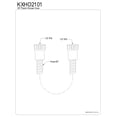 thumbnail image 2 of Kingston Brass KXHO2101 59" Plastic Hose for KX2101 and KX2522 Series, Black/Silver, 2 of 2