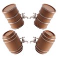 thumbnail image 1 of COMPUKAS Miniature Wooden Wine Barrel for Decor Realistic Design Portable and Convenient 4 Pieces, 1 of 8