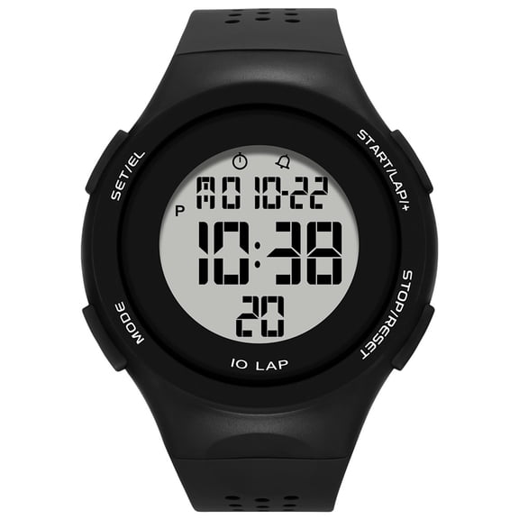 Sports Digital Watch, Waterproof-, Suitable For Both Men And Women, Outdoor LED Electric Watch With Luminous Alarm Clock And Stopwatch.