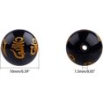 thumbnail image 2 of 38pcs 10mm Natural Black Agate Beads Strand Frosted Gemstone Round Loose Beads Energy Stone Beads for Jewelry Making - 14 Inch, 2 of 5