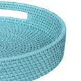 thumbnail image 4 of Benzara BM177190 Handcrafted Rattan Lombok Coast Tray - Blue, 4 of 5