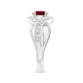 thumbnail image 3 of ANGARA Natural Solitaire Round 1 ct Ruby Infinity Promise Ring in 14K White Gold for Women (Size-6mm) | July Birthstone, Birthday, Anniversary, Jewelry Gift for Women | Natural Ruby Ring, 3 of 9