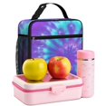 thumbnail image 6 of Purple and Blue Tie Dye Pattern Insulated Lunch Bag Teens,Lunch Box for Men Women for Work,Picnic or Travel,10.2x9.5x4.3 Inches,8 Can Capacity, 6 of 6