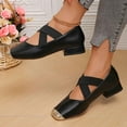 thumbnail image 6 of Mary Jane Shoes Women,Low Heel Straps Casual All Seasons Mary Jane Shoes for Daily Wear Work,Mary Jane Heels,Black,7, 6 of 8