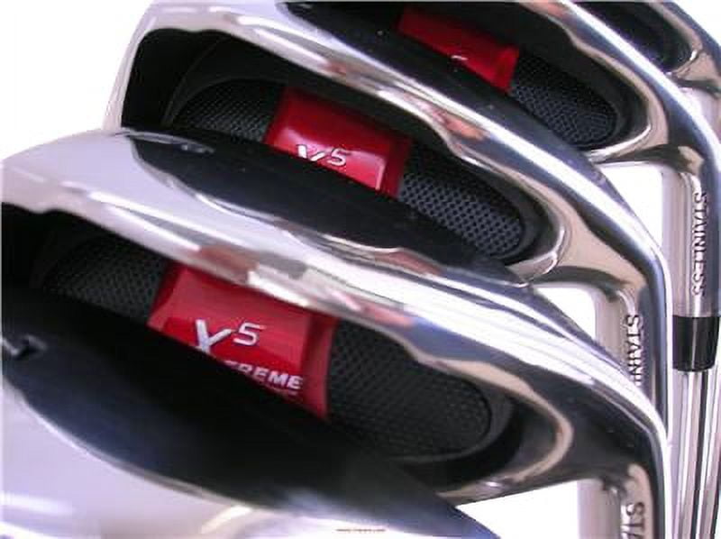 Extreme X5 Wide Sole iBRID Iron Set +1 inch Over Big & Tall Men's Complete 8-Piece Iron Set (4-SW) Right Handed Regular Flex R Flex Club (Tall 6'0"+ / +1" Over) with Midsize Black Pro Velvet Grips