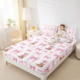 thumbnail image 3 of Erosebridal Western Cowgirl Boots Full Size Sheets,Pink Cute Bow Tie Bed Sheets For Bowknot Lovers 4-Piece, 3 of 6