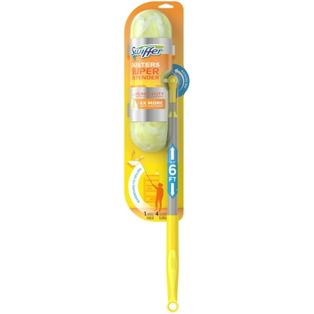 - Swiffer Dusters Heavy Duty Super Extendable Handle Starter Kit (1 handle, 4 dusters)