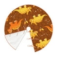 thumbnail image 3 of Kll Dinosaurs And Leaves Christmas Tree Skirt 48",Party Decorations Farmhouse For Christmas Decorations Holiday Party, 3 of 8
