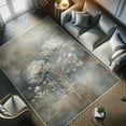thumbnail image 4 of Ambesonne Abstract Floral Decorative Rug Carpet, Peony Oriental Boho, 2' 5" x 5', Grey Sea Blue Pale Khaki, 4 of 5