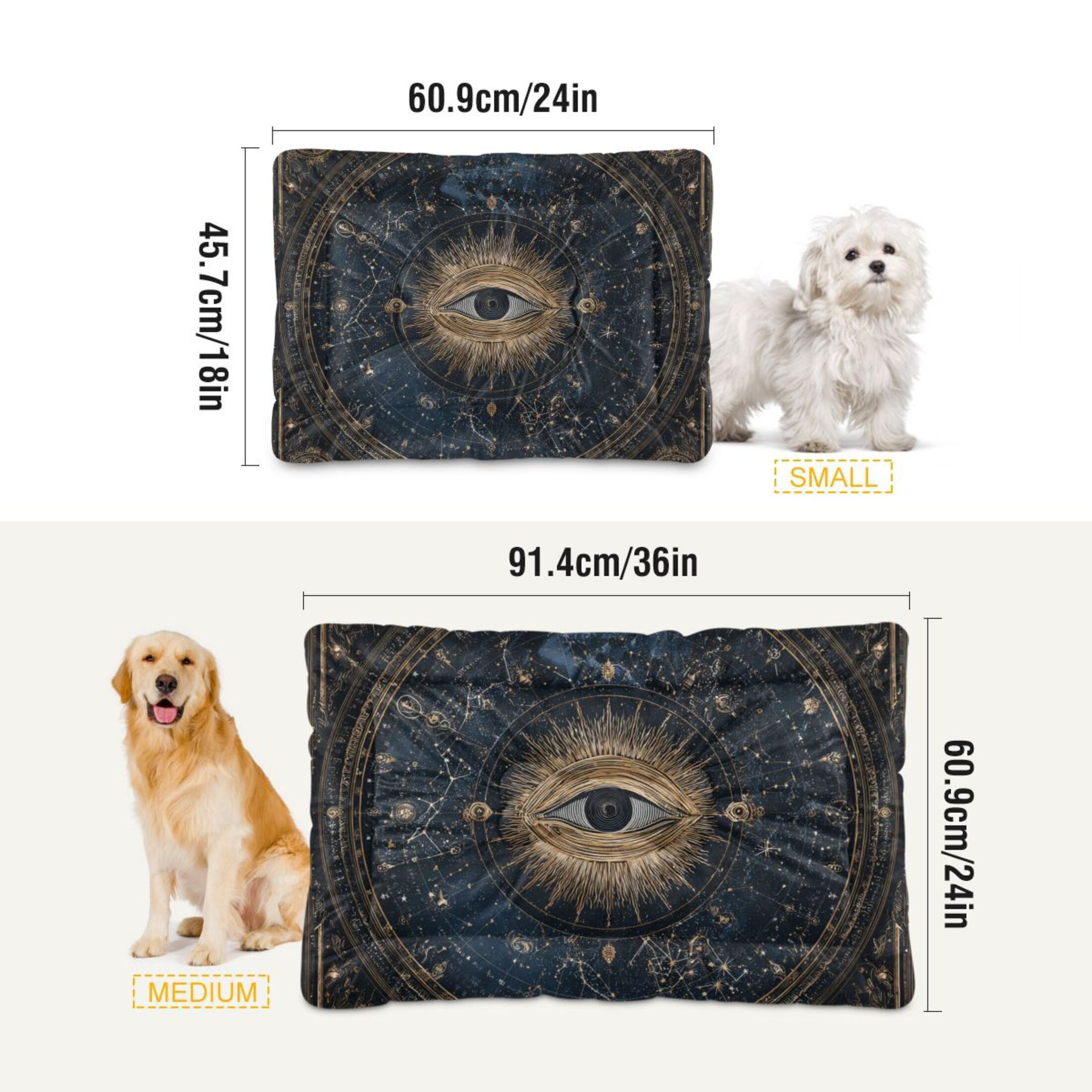 Cozy Mat Pet Bed Indoor Outdoor Warm Soft For Cat Dog Puppy(S/M) A Celestial Map