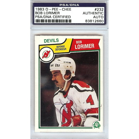 Bob Lorimer Autographed 1983 O-Pee-Chee Card #232 New Jersey Devils PSA/DNA #83812660