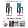 thumbnail image 3 of Turquoise Marble Bar Stool Covers Set of 6, Minimalist Abstract Golden Fluid Art Stretch Washable Bar Chair Covers with Backs, Removable Pub Counter Height Chair Cover for Kitchen Dining Room Cafe, 3 of 7