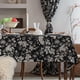 thumbnail image 1 of Vintage Jacquard Tablecloth Chenille Floral Table Cloth Wrinkle Free Stain Resistant Table Cover for Kitchen and Dining Room (Rectangle/Oblong, 140*180cm, Black), 1 of 5