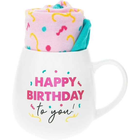 Pavilion Gift Company - Birthday - 15.5 oz Mug and Sock Set