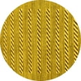thumbnail image 1 of Ahgly Company Machine Washable Indoor Round Abstract Yellow Modern Area Rugs, 5' Round, 1 of 4